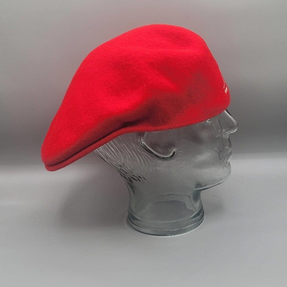 New Authentic Mens KANGOL 504 100% Wool 0258BC Cap Size M Medium Red NWT - Picture 8 of 15